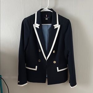 Tommy Hilfiger Navy Blazer with Red and White Details